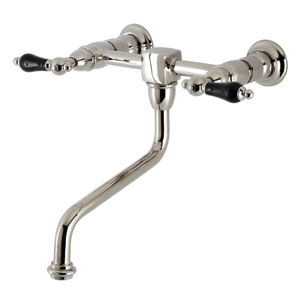 Kingston Brass KS1216PKL Wall Mount Bathroom Faucet, Polished Nickel KS1216PKL - main